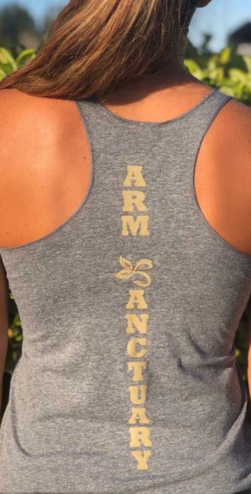 bank ARM Sanctuary Racerback T
